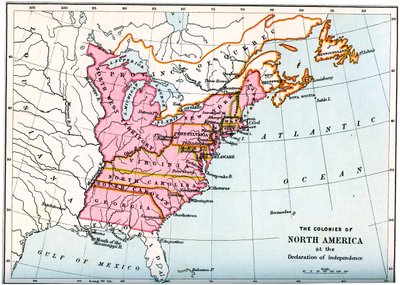 Le colonie del Nord America alla dichiarazione d