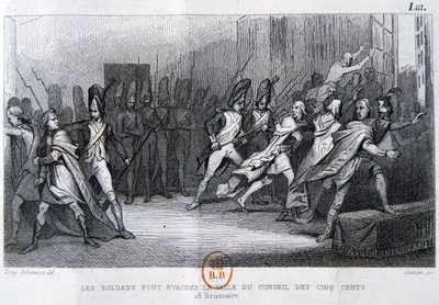 Il colpo di stato del 18 Brumaio 9 novembre, 1799, XIX secolo da Unbekannt