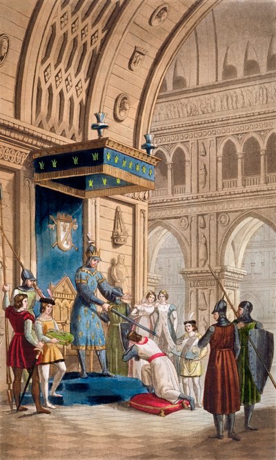 La creazione di un Cavaliere Templare, c1820-1830 da Unbekannt