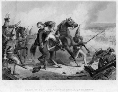 La morte del colonnello Rawle alla battaglia di Trenton, 1776 da Unbekannt