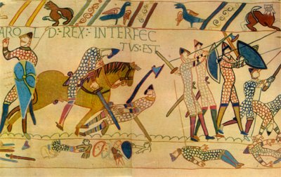 La morte di Harold nella battaglia di Hastings, 1066 da Unbekannt