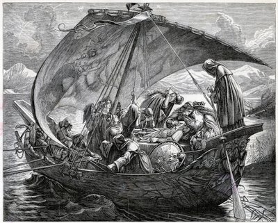 La morte di Re Artù, XIX secolo da Unbekannt