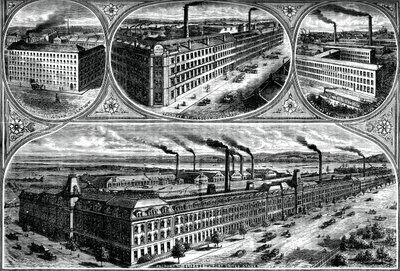 Le fabbriche della Singer Manufacturing Company, c1880 da Unbekannt