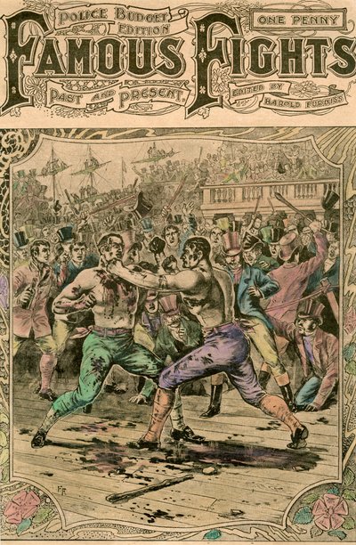 Il primo combattimento tra Tom Spring e Jack Langan, 1824 fine XIX o inizio XX secolo da Unbekannt