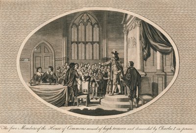 I cinque membri della Camera dei Comuni accusati di alto tradimento, 1642 1793 da Unbekannt