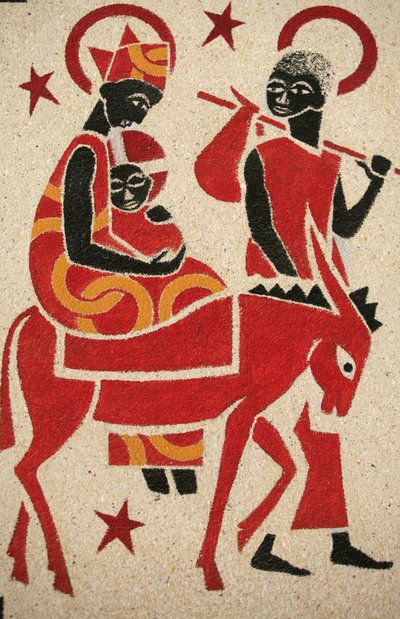 La fuga in Egitto (affresco) da Unbekannt