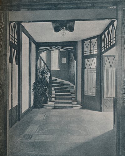 Il pavimento e la scala della Casa Behrens, progettata da Peter Behrens, 1901 da Unbekannt