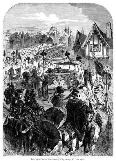 Il corteo funebre di Re Enrico V, 1422 da Unbekannt