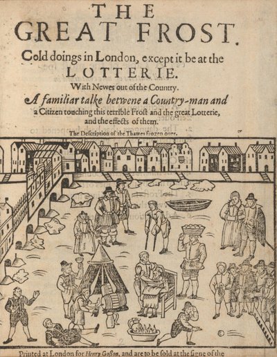Il grande gelo a Londra, 1608 da Unbekannt
