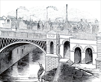 Il ponte di ferro sul fiume Irwell da Unbekannt