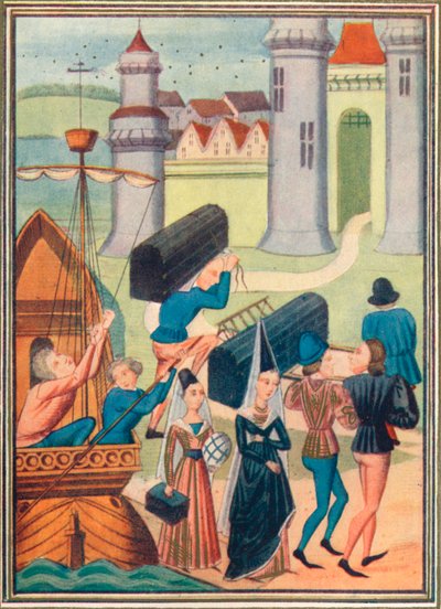 Lo sbarco della Signora de Coucy a Boulogne, 1399 1905 da Unbekannt