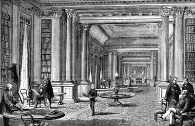 La biblioteca del Reform Club, Londra, 1891 da Unbekannt