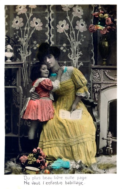 Il libro più bello, cartolina francese, c1900 da Unbekannt