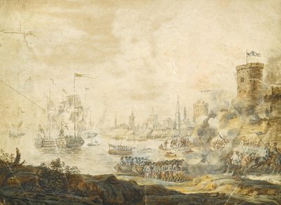 La battaglia navale di Chesma del 5 luglio 1770 da Unbekannt