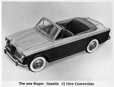 La nuova Singer Gazelle 1.5 litri convertibile, c1956-c1958 da Unbekannt