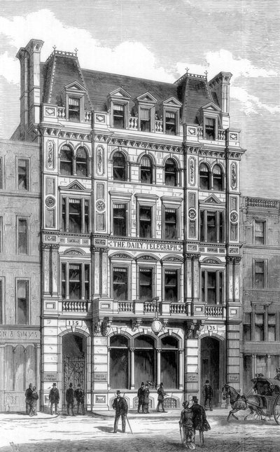I nuovi uffici del Daily Telegraph, Fleet Street, Londra, 1882 da Unbekannt