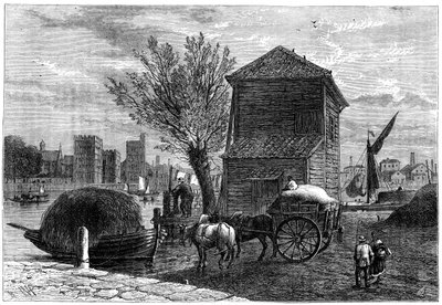 Il vecchio traghetto, Londra, c1800 da Unbekannt