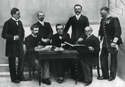 Gli organizzatori delle Olimpiadi di Atene, 1906, 1936 da Unbekannt