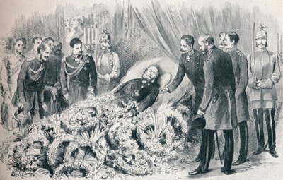 Il passaggio del primo imperatore tedesco: il letto di morte di Guglielmo I, 1888-1911 da Unbekannt