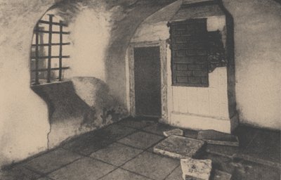 La cella della prigione nella fortezza di Shlisselburg da Unbekannt