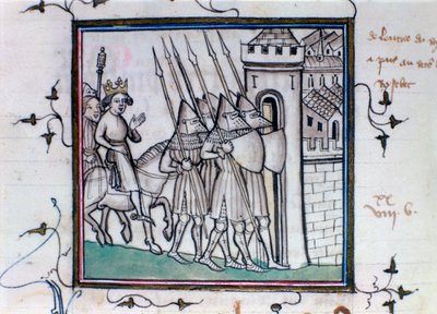 Il ritorno di Carlo VI di Francia dopo la battaglia di Roosebeke, 1382, XIV-XV secolo da Unbekannt