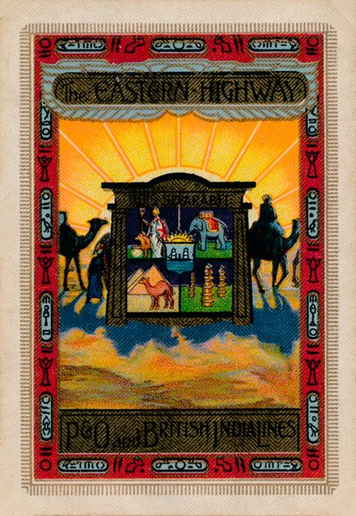 Il retro di una carta da gioco prodotta per P&O e British India Lines, 1925 da Unbekannt