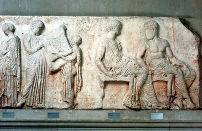 La veste sacra di Atena tenuta da funzionari del culto, e Atena e Efesto, 438 a.C. da Unbekannt