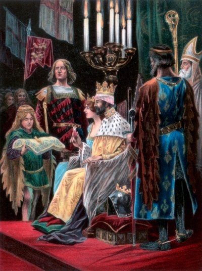La seconda oblazione di Edoardo II, Westminster, 25 febbraio 1308, 1902 da Unbekannt