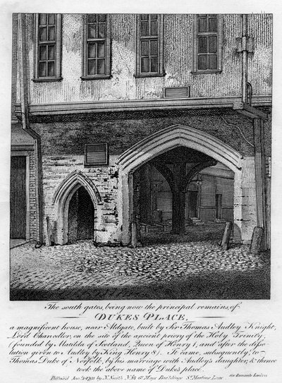 Le porte sud, Dukes Place, vicino ad Aldgate, Londra, 1793 da Unbekannt