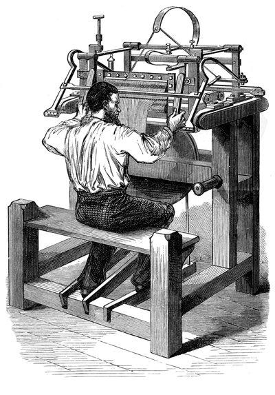 Il telaio per calze, c1880 da Unbekannt