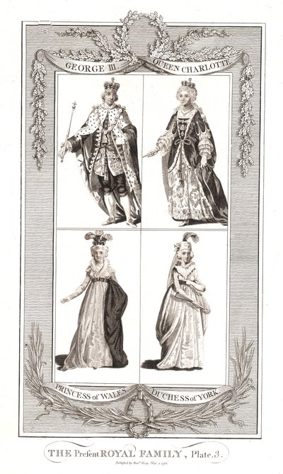 La famiglia reale presente, pubblicata il 9 maggio 1795 da Alexander Hogg da Unbekannt
