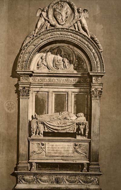 La tomba di Leonardo Bruni c1369-1444, Basilica di Santa Croce, Firenze, 1882 da Unbekannt