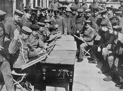 Il trattamento dei feriti tedeschi, 1915 da Unbekannt