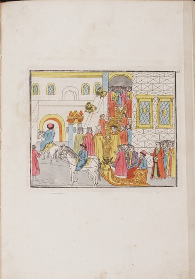 La cerimonia di nozze dello Zar Mikhail Feodorovich e Yevdokiya Lukyanovna, 1810 da Unbekannt