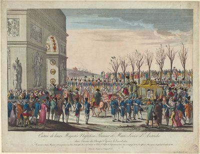 Il corteo nuziale di Napoleone e Maria Luisa lungo gli Champs Elysées il 2 aprile 1810, 181 da Unbekannt