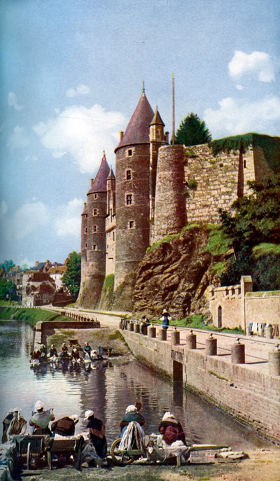 Le donne di Josselin che fanno il bucato, Bretagna, Francia, c1924 da Unbekannt