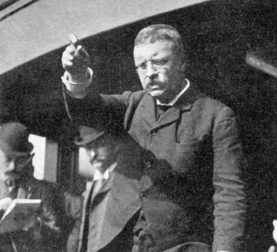 Theodore Roosevelt che parla a un incontro nello Stato di New York, 1901 da Unbekannt