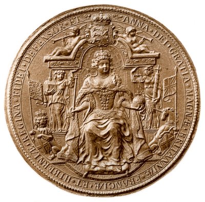 Terzo grande sigillo della regina Anna, recto, 1702-1714 da Unbekannt