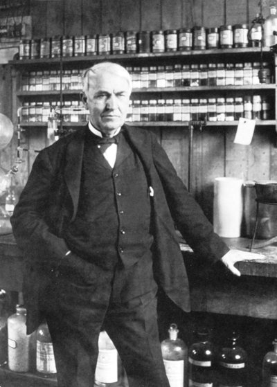 Thomas Alva Edison a Menlo Park, fine 1880 da Unbekannt