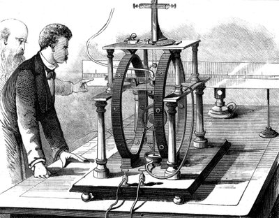 Forma migliorata del dinamometro elettrico di JW Trowbridge di Thomas Edison, 1879 da Unbekannt