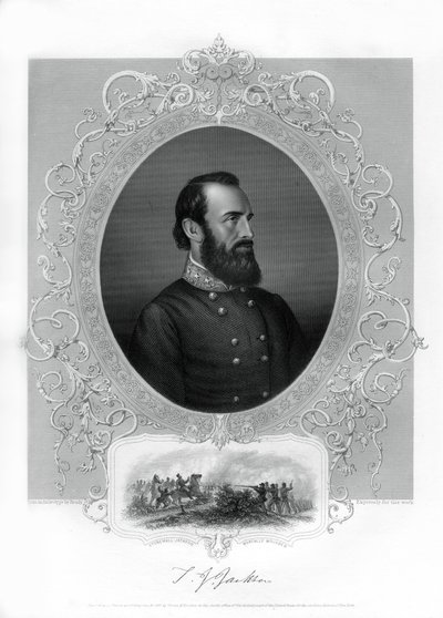 Thomas Jonathan Stonewall Jackson, generale confederato durante la guerra civile americana, 1862-1867 da Unbekannt