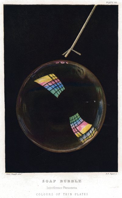 Thomas Young 1773-1829, Film sottili illustrati da una bolla di sapone, 1872 da Unbekannt