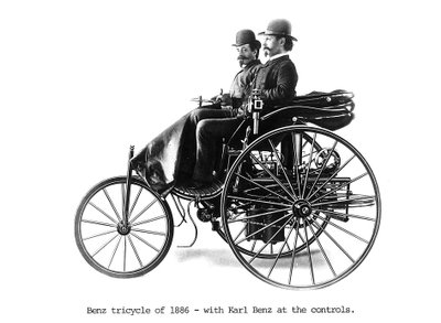 Automobile a tre ruote Benz, 1886 da Unbekannt