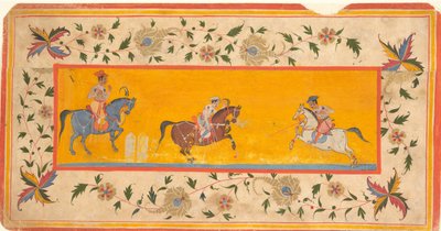 Tre Giocatori di Polo, inizio XVII secolo da Unbekannt