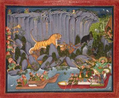 Caccia alla tigre di Ram Singh II, c. 1830-1840 da Unbekannt