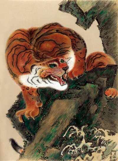 Tigre dal vivo, 1803 1886 da Unbekannt