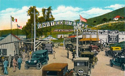 Tijuana, Messico - Linea di confine internazionale, c1939 da Unbekannt