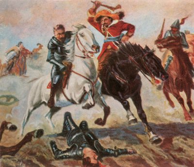 La fuga di Tilly dopo la battaglia di Lech, 4 aprile 1632, 1936 da Unbekannt