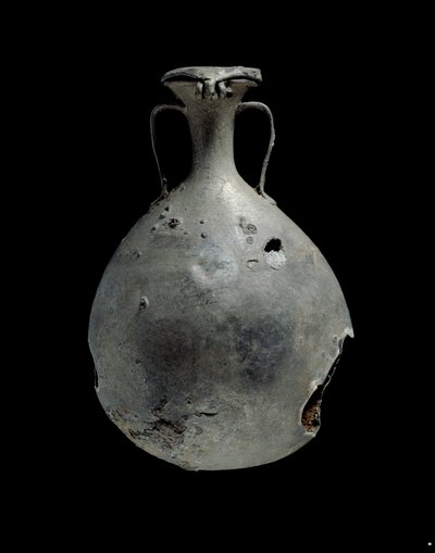 Fiasca in lega di stagno e piombo con coperchio, XVIII dinastia c1540 a.C.-c1292 a.C. da Unbekannt