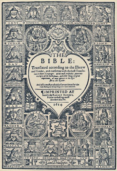 Pagina del titolo della Bibbia di Ginevra da Unbekannt